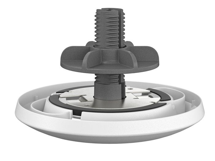Logitech Mic Pod Mount, Support de Fixation pour Micro Rally sur Table ou Plafond - Blanc - Gestion de Câbles Intégrée