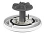 Logitech Mic Pod Mount, Support de Fixation pour Micro Rally sur Table ou Plafond - Blanc - Gestion de Câbles Intégrée