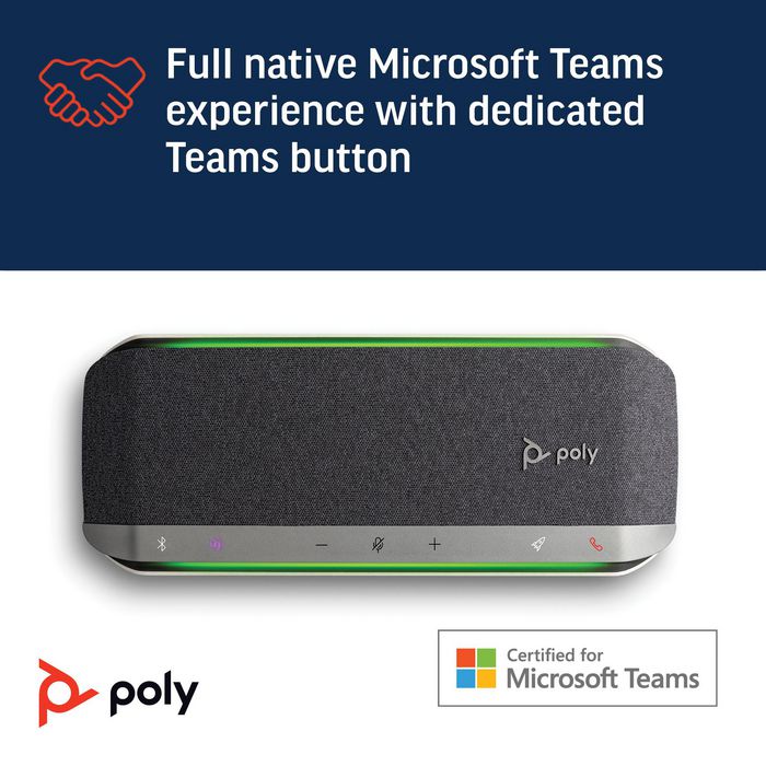 Poly Sync 40+ - Haut-parleur de conférence certifié Microsoft Teams et Zoom avec USB-A, USB-C, Bluetooth pour salles flexibles et réunions Poly Sync 40+ - Haut-parleur de conférence certifié Microsoft Teams et Zoom avec USB-A, USB-C, Bluetooth pour salles flexibles et réunions