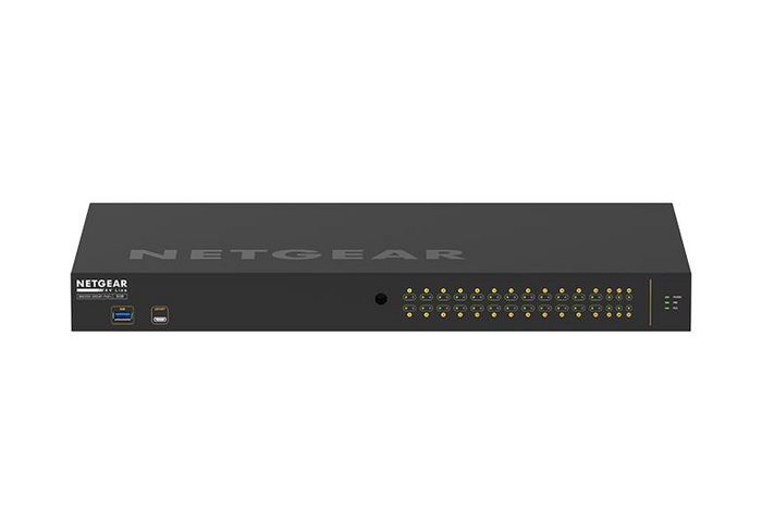 Netgear M4250 GSM4230P, Switch Gigabit 24 ports PoE+ 300W, AV Line, avec ports SFP 1G et interfaces Dante/AES67 pour systèmes audio/vidéo Netgear M4250 GSM4230P, Switch Gigabit 24 ports PoE+ 300W, AV Line, avec ports SFP 1G et interfaces Dante/AES67 pour systèmes audio/vidéo
