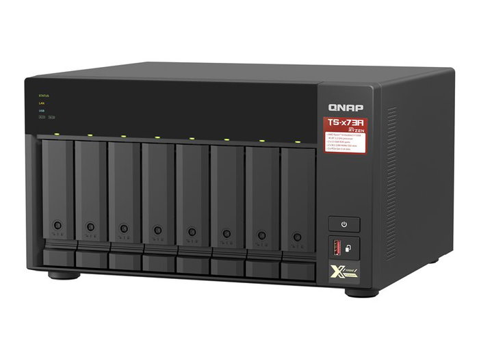 Qnap TS-873A Serveur NAS 8 baies, AMD Ryzen V1500B, 8 Go DDR4, 2.5 Gigabit Ethernet
