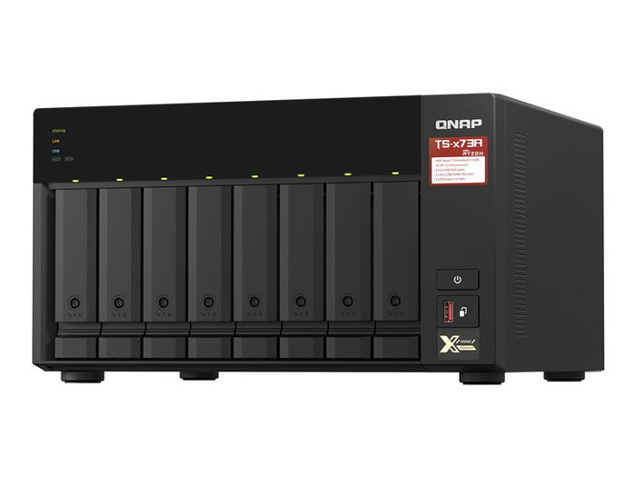 Qnap TS-873A Serveur NAS 8 baies, AMD Ryzen V1500B, 8 Go DDR4, 2.5 Gigabit Ethernet
