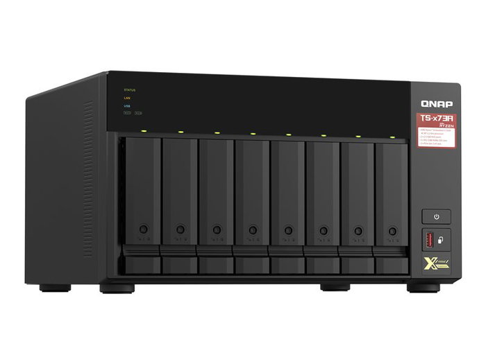 Qnap TS-873A Serveur NAS 8 baies, AMD Ryzen V1500B, 8 Go DDR4, 2.5 Gigabit Ethernet