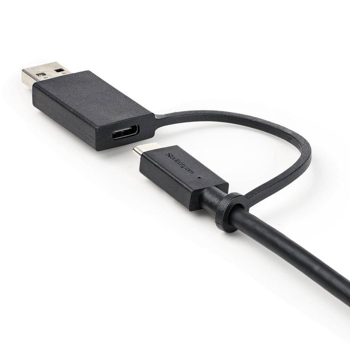 StarTech.com USBCCADP Câble USB-C vers USB-A avec Adaptateur Intégré 2 en 1 USB 3.2 10Gbps 100W 1 m