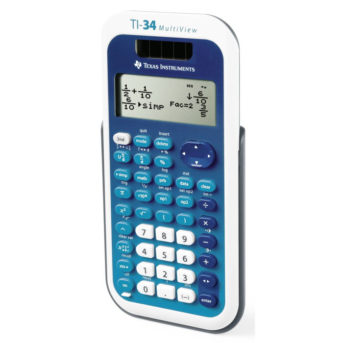 Texas Instruments TI 34 MultiView - Calculatrice Scientifique Bleue