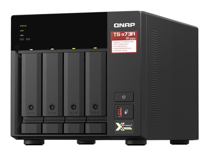 Qnap TS-473A Serveur NAS 8 Go RAM AMD Ryzen V1500B 4 baies 2.5 Gigabit Ethernet Qnap TS-473A Serveur NAS 8 Go RAM AMD Ryzen V1500B 4 baies 2.5 Gigabit Ethernet