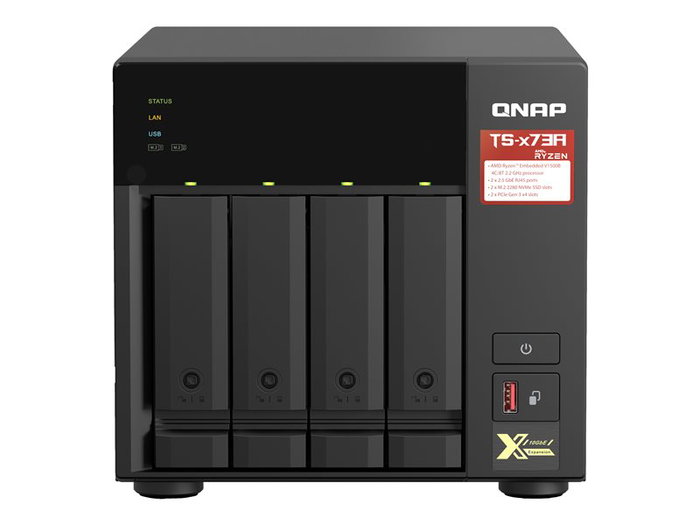 Qnap TS-473A Serveur NAS 8 Go RAM AMD Ryzen V1500B 4 baies 2.5 Gigabit Ethernet Qnap TS-473A Serveur NAS 8 Go RAM AMD Ryzen V1500B 4 baies 2.5 Gigabit Ethernet