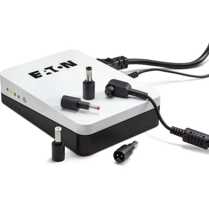 Eaton Onduleur 3S Mini 36W - Onduleur avec batterie Li-ion, 4 LEDs, câbles inclus, compact et silencieux - Référence 3S MINI Eaton Onduleur 3S Mini 36W - Onduleur avec batterie Li-ion, 4 LEDs, câbles inclus, compact et silencieux - Référence 3S MINI
