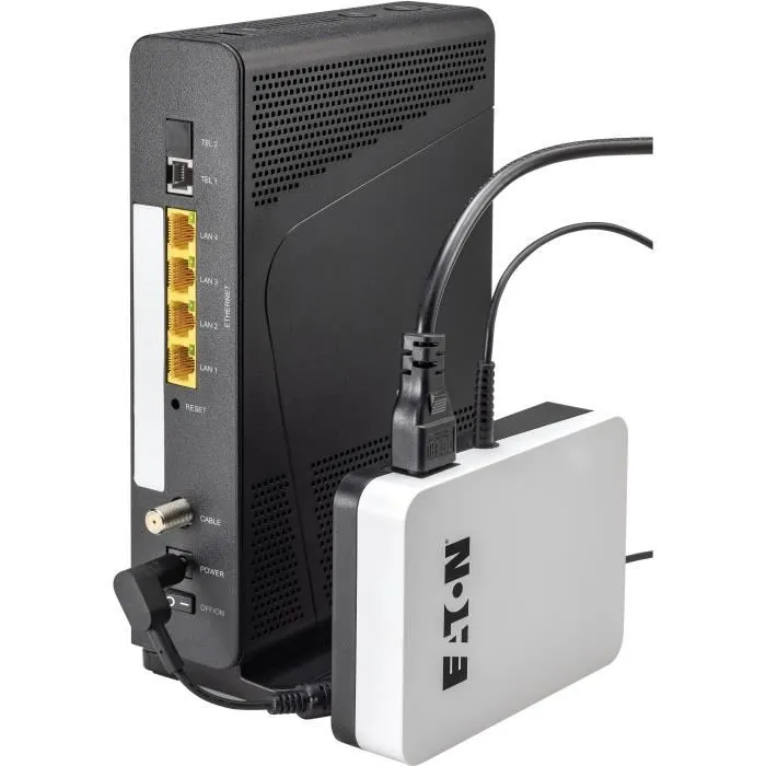 Eaton Onduleur 3S Mini 36W - Onduleur avec batterie Li-ion, 4 LEDs, câbles inclus, compact et silencieux - Référence 3S MINI Eaton Onduleur 3S Mini 36W - Onduleur avec batterie Li-ion, 4 LEDs, câbles inclus, compact et silencieux - Référence 3S MINI