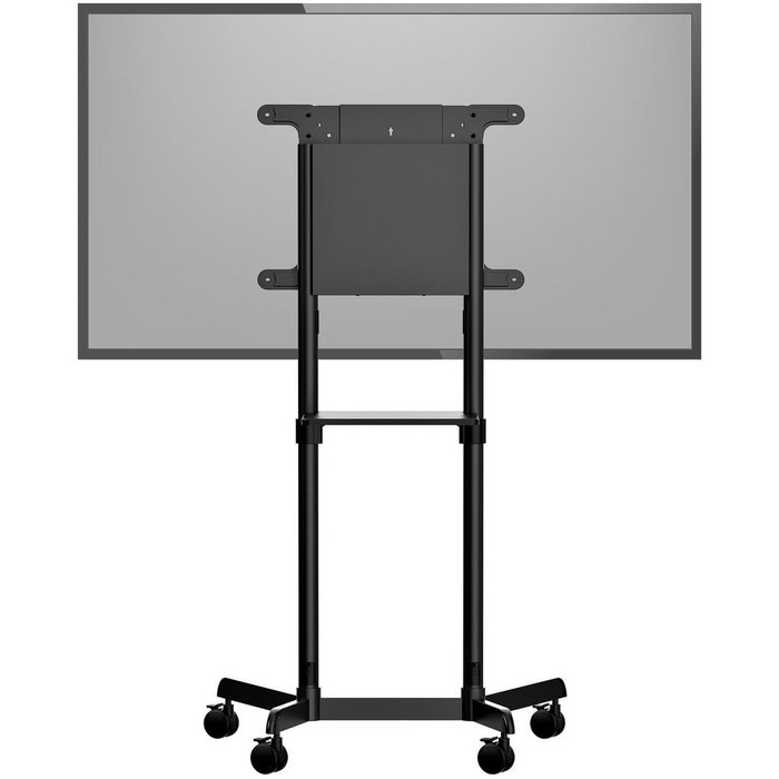 StarTech.com Support Solide au Sol avec Roues pour TV VESA 37-70 pouces, Chariot avec Étagère, Inclinable, Rotation, Noir