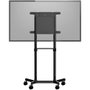 StarTech.com Support Solide au Sol avec Roues pour TV VESA 37-70 pouces, Chariot avec Étagère, Inclinable, Rotation, Noir