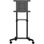 StarTech.com Support Solide au Sol avec Roues pour TV VESA 37-70 pouces, Chariot avec Étagère, Inclinable, Rotation, Noir