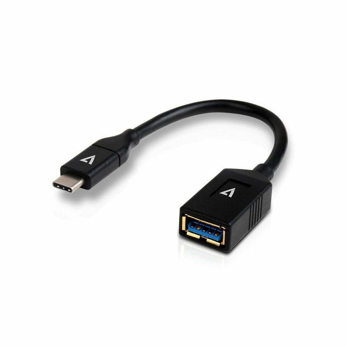 Câble USB A vers USB C V7 V7U3C-BLK-1E Noir Câble USB A vers USB C V7 V7U3C-BLK-1E Noir