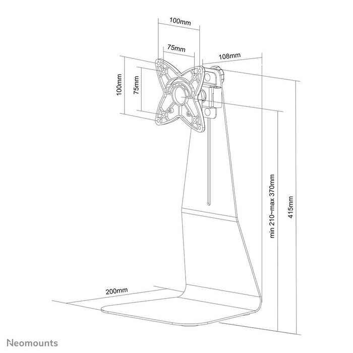 Neomounts FPMA-D850BLACK Support de bureau pour écrans 10-27"