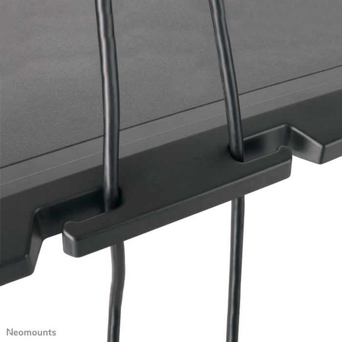 Neomounts NSMONITOR20 Support de bureau réglable en hauteur pour écran plat et ordinateur portable (charge max 10 kg, noir)