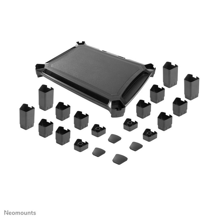 Neomounts NSMONITOR20 Support de bureau réglable en hauteur pour écran plat et ordinateur portable (charge max 10 kg, noir)