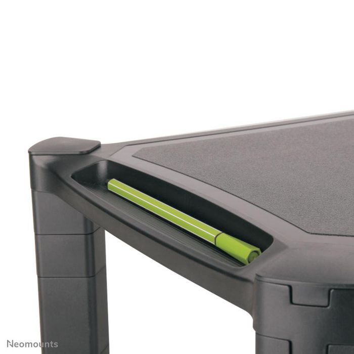 Neomounts NSMONITOR20 Support de bureau réglable en hauteur pour écran plat et ordinateur portable (charge max 10 kg, noir)