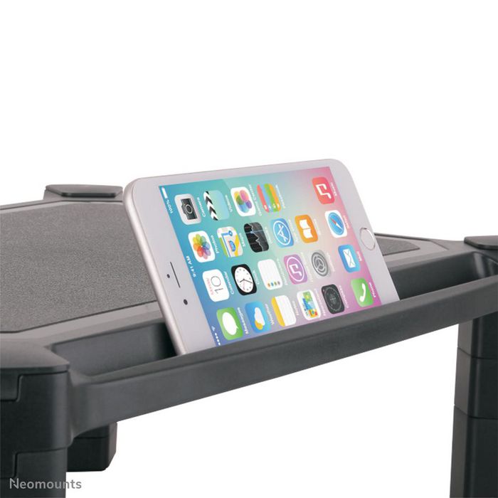 Neomounts NSMONITOR20 Support de bureau réglable en hauteur pour écran plat et ordinateur portable (charge max 10 kg, noir)