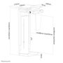 Neomounts Support pour Unité Centrale NM-CPU100BLACK - Montage sous Bureau, Ajustable, 10 kg, Noir, Acier