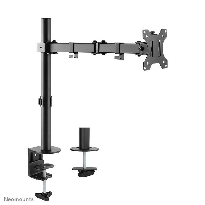 Neomounts Support de Bureau FPMA-D550BLACK Noir, Montage Inclinable Pivotant Rotatif pour Écran Plat jusqu'à 32", Compatible VESA 75x75/100x100 mm, Capacité 8 kg