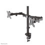 Neomounts Support de Bureau Double FPMA-D550DBLACK - Support Inclinable, Pivotant et Rotatif pour 2 Écrans jusqu'à 32" (VESA 75x75/100x100 mm)
