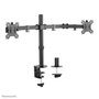 Neomounts Support de Bureau Double FPMA-D550DBLACK - Support Inclinable, Pivotant et Rotatif pour 2 Écrans jusqu'à 32" (VESA 75x75/100x100 mm)