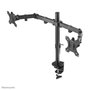 Neomounts Support de Bureau Double FPMA-D550DBLACK - Support Inclinable, Pivotant et Rotatif pour 2 Écrans jusqu'à 32" (VESA 75x75/100x100 mm)