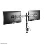 Neomounts Support de Bureau Double FPMA-D550DBLACK - Support Inclinable, Pivotant et Rotatif pour 2 Écrans jusqu'à 32" (VESA 75x75/100x100 mm)