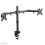 Neomounts Support de Bureau Double FPMA-D550DBLACK - Support Inclinable, Pivotant et Rotatif pour 2 Écrans jusqu'à 32" (VESA 75x75/100x100 mm)