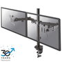 Neomounts Support de Bureau Double FPMA-D550DBLACK - Support Inclinable, Pivotant et Rotatif pour 2 Écrans jusqu'à 32" (VESA 75x75/100x100 mm)