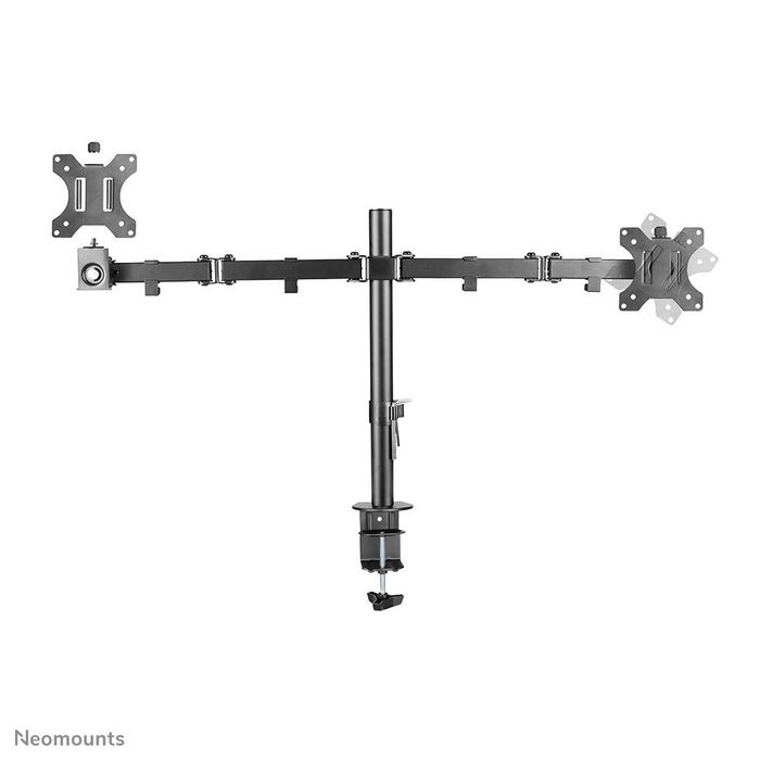Neomounts Support de Bureau Double FPMA-D550DBLACK - Support Inclinable, Pivotant et Rotatif pour 2 Écrans jusqu'à 32" (VESA 75x75/100x100 mm)