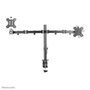 Neomounts Support de Bureau Double FPMA-D550DBLACK - Support Inclinable, Pivotant et Rotatif pour 2 Écrans jusqu'à 32" (VESA 75x75/100x100 mm)