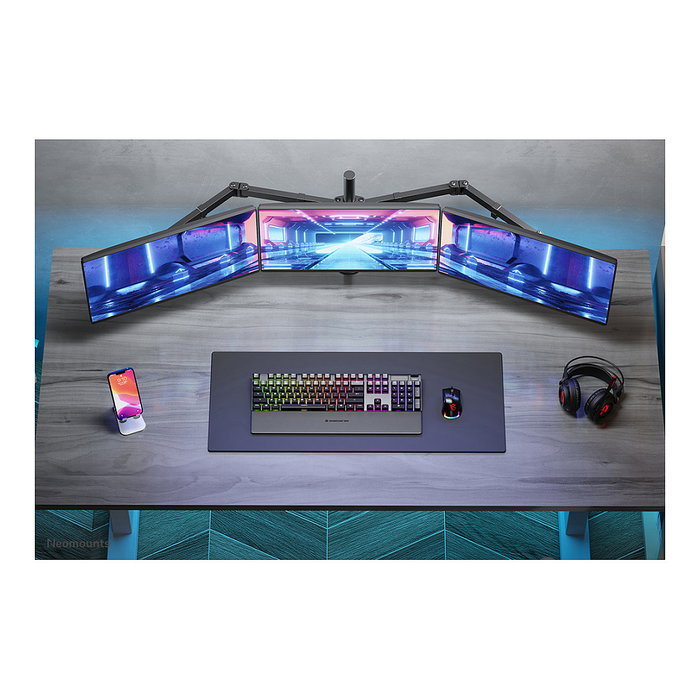 Neomounts FPMA-D550D3BLACK Support de bureau pour 3 écrans jusqu'à 27 pouces