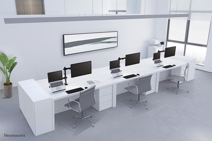 Neomounts FPMA-D550NOTEBOOK Support de bureau avec inclinaison, rotation et pivot pour écrans jusqu'à 32'' et notebooks jusqu'à 15,6''