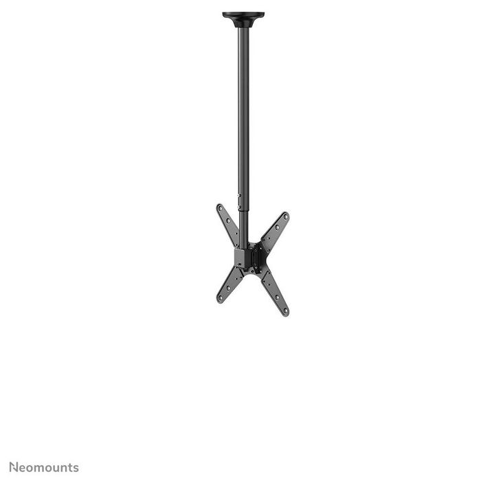 Neomounts FPMA-C340BLACK Support Plafond TV Orientable à Mouvement Complet pour Écrans 32-75 Pouces, Inclinaison, Pivotement 360°, Rotation - Noir