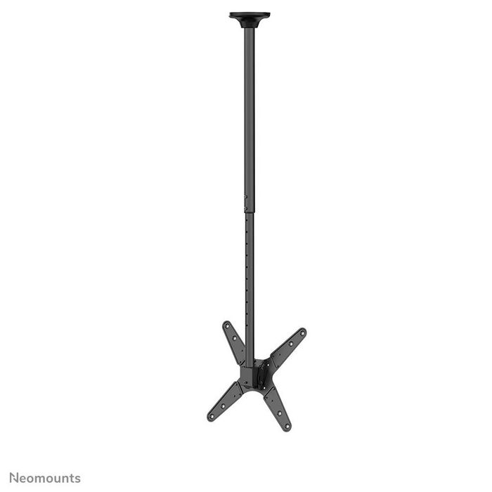 Neomounts FPMA-C340BLACK Support Plafond TV Orientable à Mouvement Complet pour Écrans 32-75 Pouces, Inclinaison, Pivotement 360°, Rotation - Noir