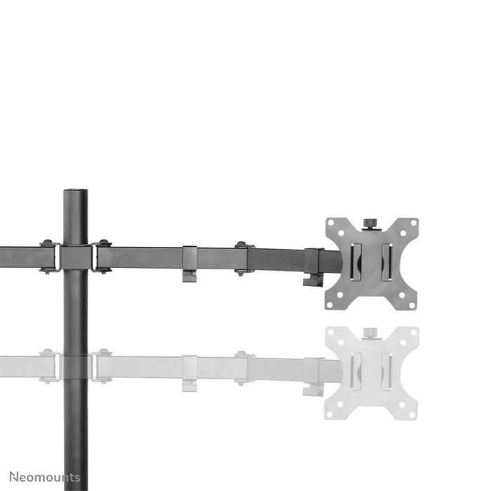 Neomounts Support de Bureau Double FPMA-D550DDBLACK pour 2 Écrans - Montage Inclinable Pivotant Rotatif jusqu'à 32", VESA 100x100, Charge 8 kg, Gestion Câbles
