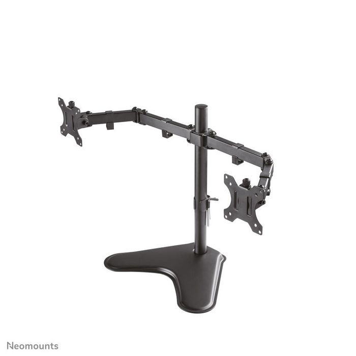 Neomounts Support de Bureau Double FPMA-D550DDBLACK pour 2 Écrans - Montage Inclinable Pivotant Rotatif jusqu'à 32", VESA 100x100, Charge 8 kg, Gestion Câbles