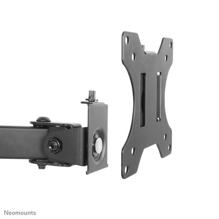 Neomounts Support de Bureau Double FPMA-D550DDBLACK pour 2 Écrans - Montage Inclinable Pivotant Rotatif jusqu'à 32", VESA 100x100, Charge 8 kg, Gestion Câbles