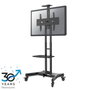 Neomounts NM-M1700BLACK - Support mobile au sol pour écran TV plat jusqu'à 75" (191 cm) - Capacité 50 kg - Réglable en hauteur - avec étagère multimédia