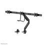 Neomounts NM-D775DX3BLACK - Support de bureau articulé à gaz pour 3 écrans jusqu'à 27" (68,6 cm), pivot 180°, inclinaison 20°, compatible VESA 100x100/75x75 mm - Noir