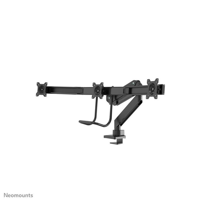Neomounts NM-D775DX3BLACK - Support de bureau articulé à gaz pour 3 écrans jusqu'à 27" (68,6 cm), pivot 180°, inclinaison 20°, compatible VESA 100x100/75x75 mm - Noir Neomounts NM-D775DX3BLACK - Support de bureau articulé à gaz pour 3 écrans jusqu'à 27" (68,6 cm), pivot 180°, inclinaison 20°, compatible VESA 100x100/75x75 mm - Noir