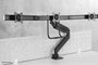 Neomounts NM-D775DX3BLACK - Support de bureau articulé à gaz pour 3 écrans jusqu'à 27" (68,6 cm), pivot 180°, inclinaison 20°, compatible VESA 100x100/75x75 mm - Noir