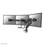 Neomounts NM-D775DX3BLACK - Support de bureau articulé à gaz pour 3 écrans jusqu'à 27" (68,6 cm), pivot 180°, inclinaison 20°, compatible VESA 100x100/75x75 mm - Noir
