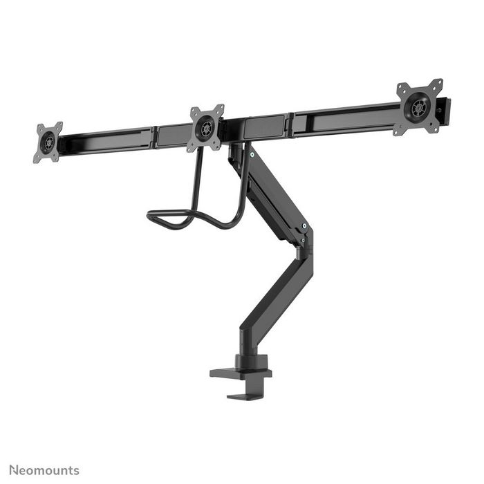 Neomounts NM-D775DX3BLACK - Support de bureau articulé à gaz pour 3 écrans jusqu'à 27" (68,6 cm), pivot 180°, inclinaison 20°, compatible VESA 100x100/75x75 mm - Noir Neomounts NM-D775DX3BLACK - Support de bureau articulé à gaz pour 3 écrans jusqu'à 27" (68,6 cm), pivot 180°, inclinaison 20°, compatible VESA 100x100/75x75 mm - Noir