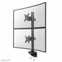 Neomounts FPMA-D960DVBLACKPLUS Support de bureau pour deux écrans incurvés Noir