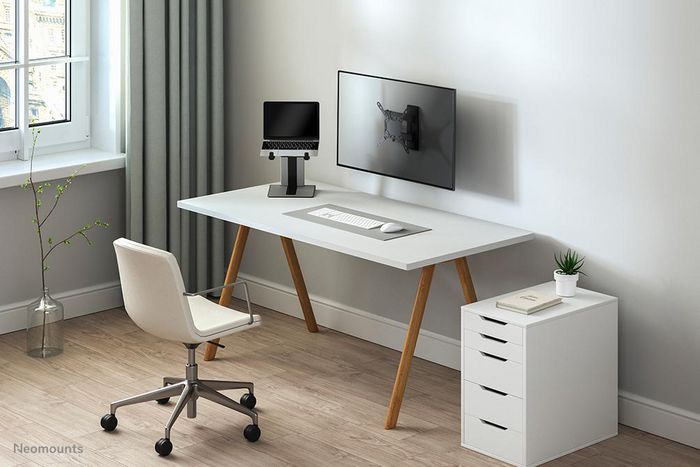 Neomounts NSLS200 - Support pliable et réglable pour ordinateur portable universel 10" à 17" (jusqu'à 5 kg) - Argent/Noir