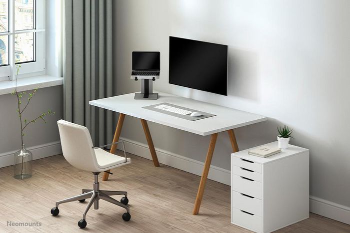 Neomounts NSLS200 - Support pliable et réglable pour ordinateur portable universel 10" à 17" (jusqu'à 5 kg) - Argent/Noir