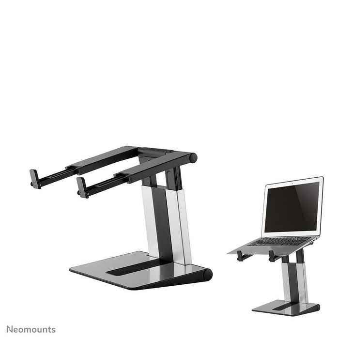 Neomounts NSLS200 - Support pliable et réglable pour ordinateur portable universel 10" à 17" (jusqu'à 5 kg) - Argent/Noir
