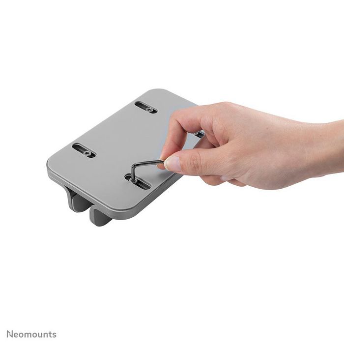 Neomounts NSLS300 Support vertical universel pour ordinateur portable 11 à 17 pouces en aluminium argent - Économiseur d'espace bureau